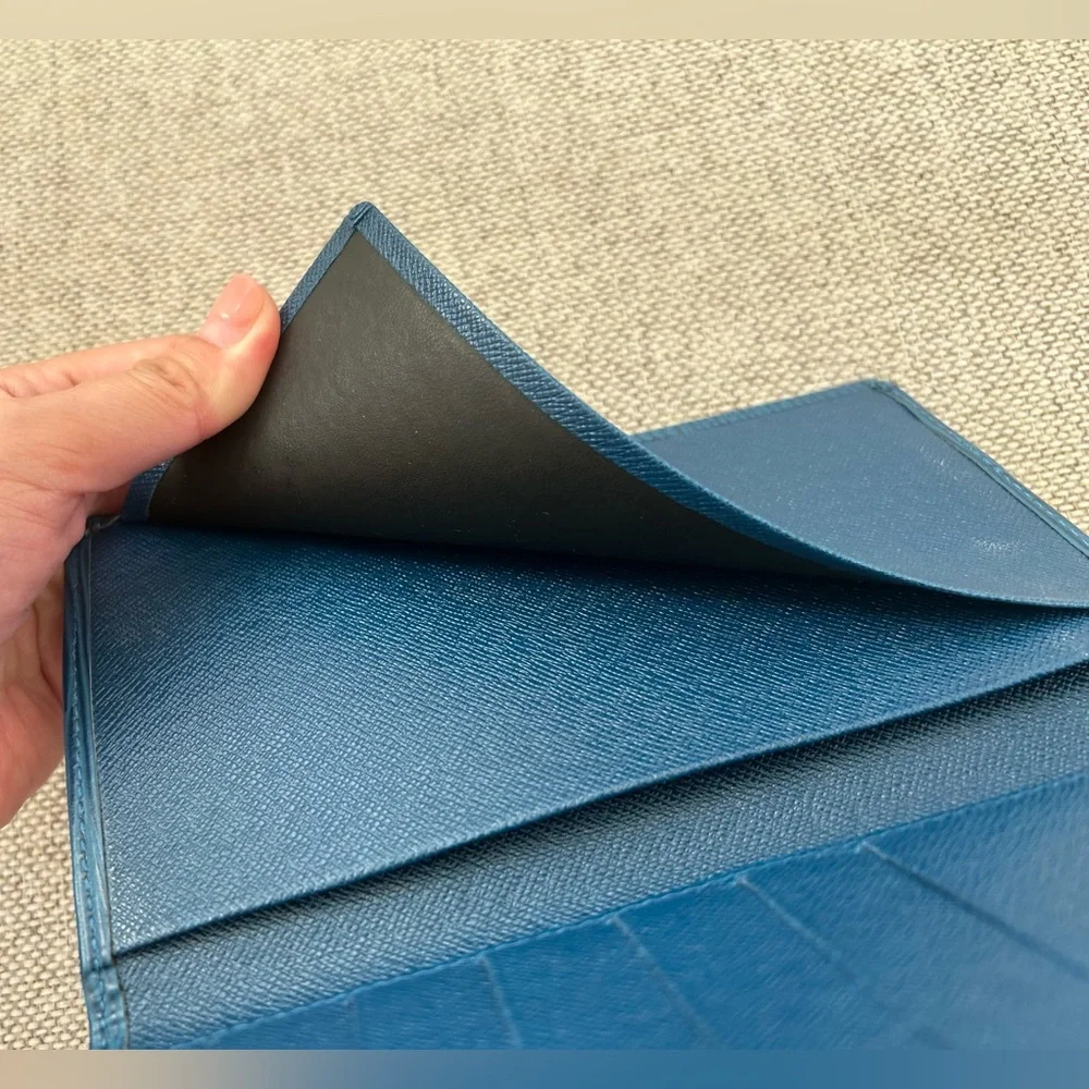 Louis Vuitton Blue Epi Leather Bi-Fold Long Wallet